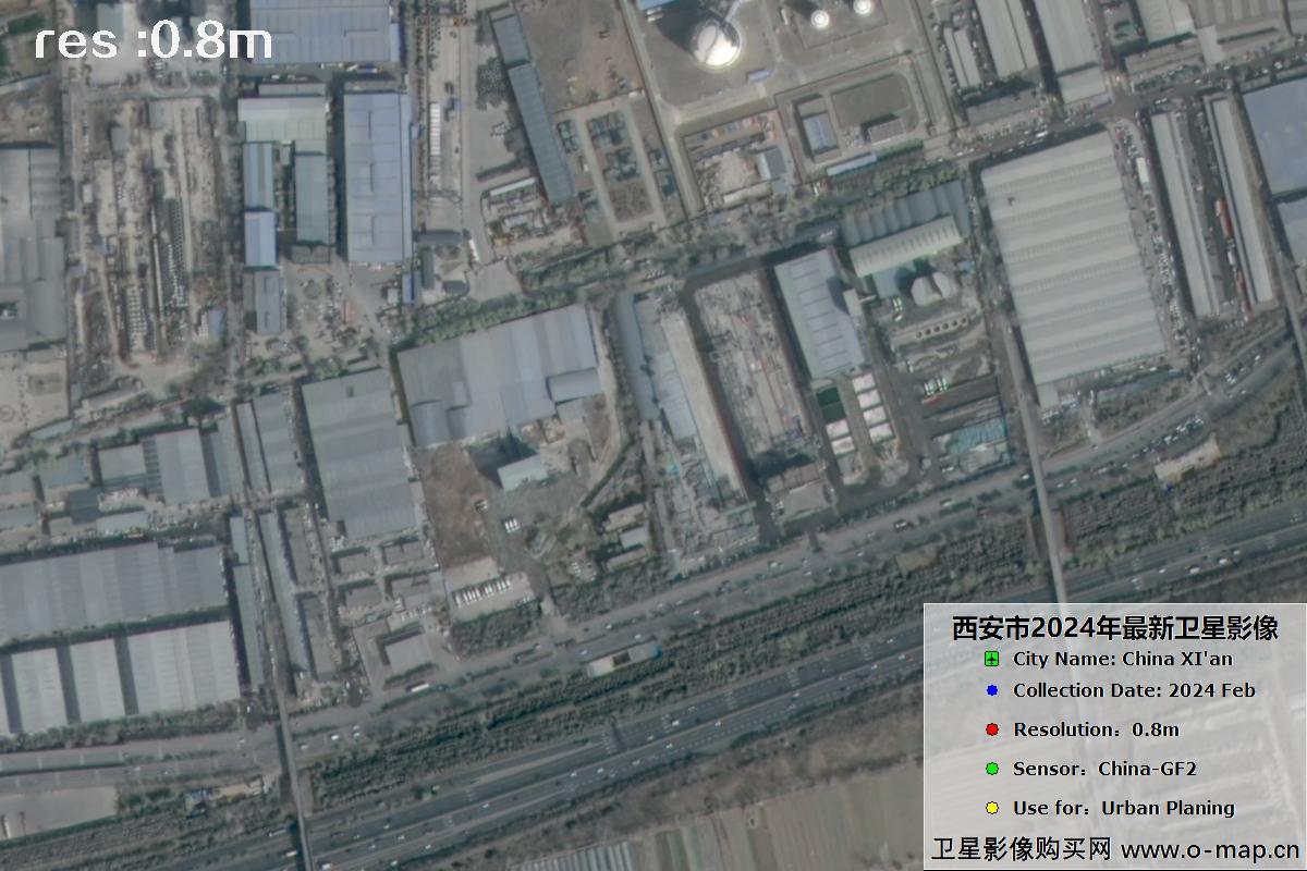 2024年2月份西安市未央宫遗址及周边GF2卫星影像图