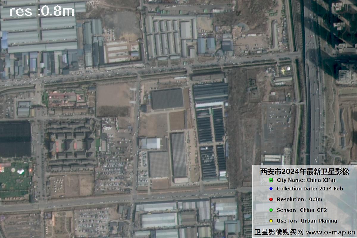 2024年2月份西安市未央宫遗址及周边GF2卫星影像图