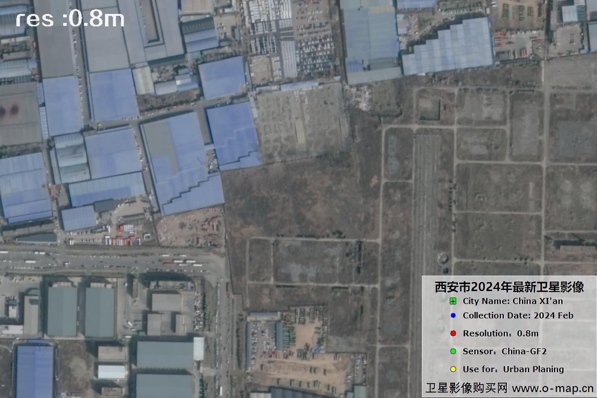 2024年2月份西安市未央宫遗址及周边GF2卫星影像图