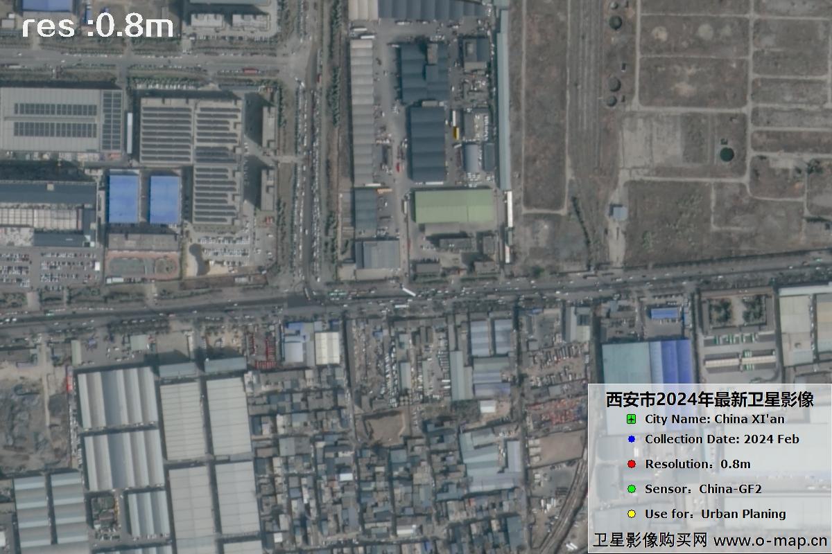 2024年2月份西安市未央宫遗址及周边GF2卫星影像图