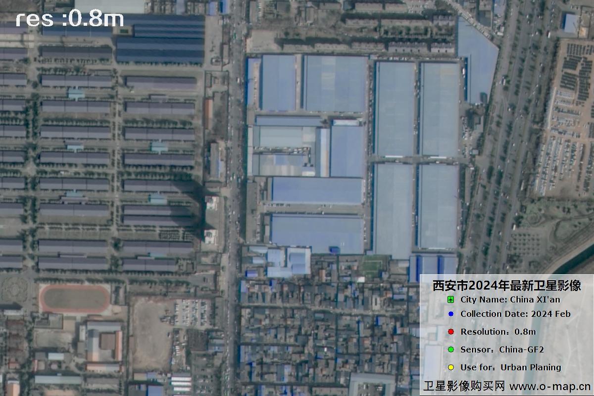 2024年2月份西安市未央宫遗址及周边GF2卫星影像图