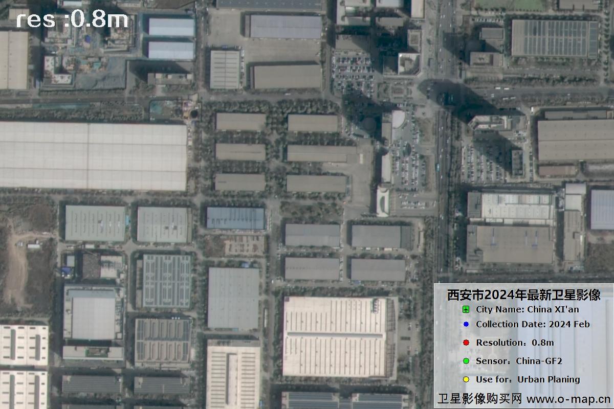 2024年2月份西安市未央宫遗址及周边GF2卫星影像图