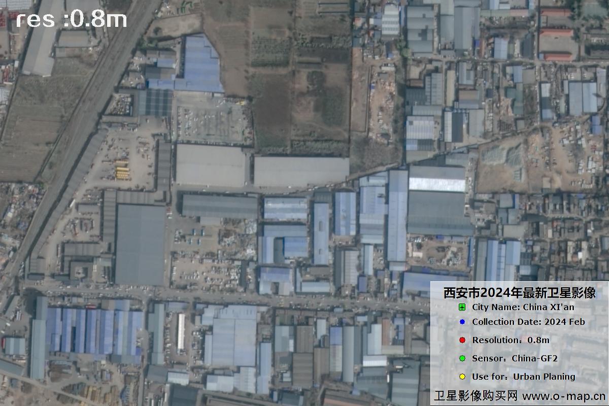 2024年2月份西安市未央宫遗址及周边GF2卫星影像图