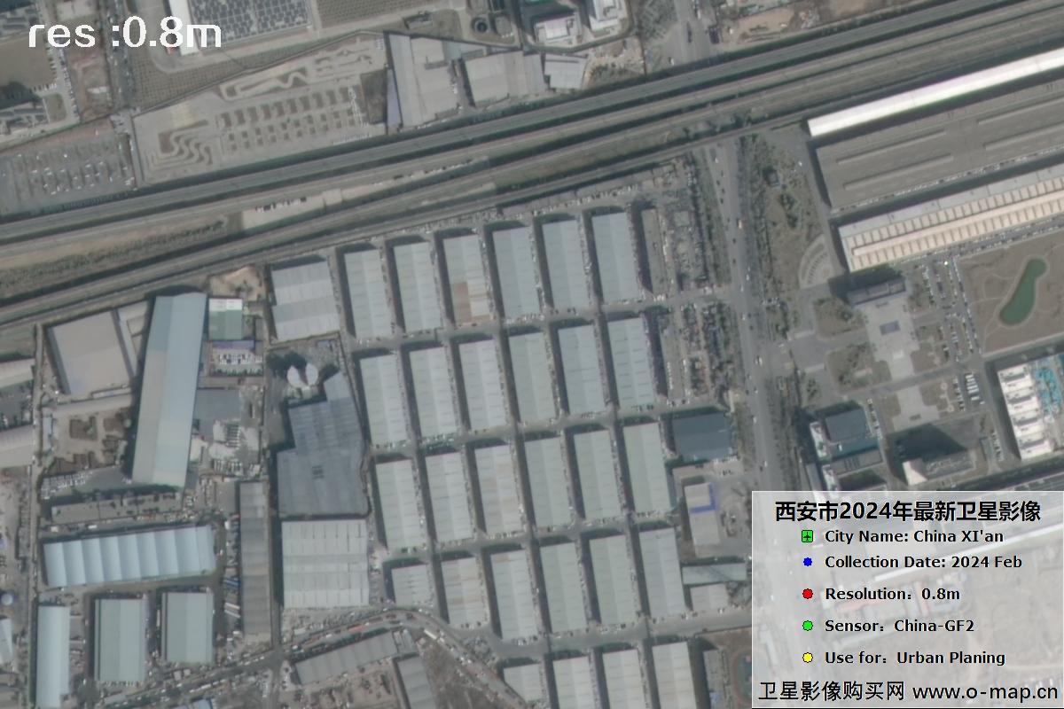 2024年2月份西安市未央宫遗址及周边GF2卫星影像图
