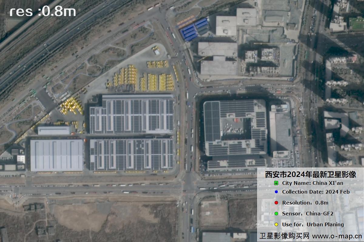 2024年2月份西安市未央宫遗址及周边GF2卫星影像图