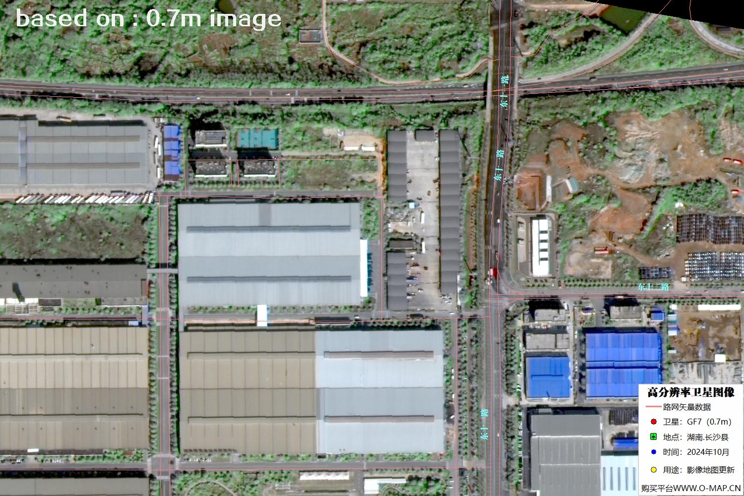 高分七号2024年10月份拍摄的湖南省长沙县卫星图像