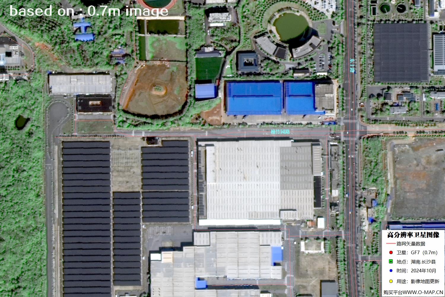 高分七号2024年10月份拍摄的湖南省长沙县卫星图像