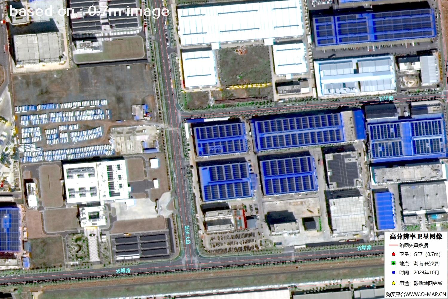 高分七号2024年10月份拍摄的湖南省长沙县卫星图像