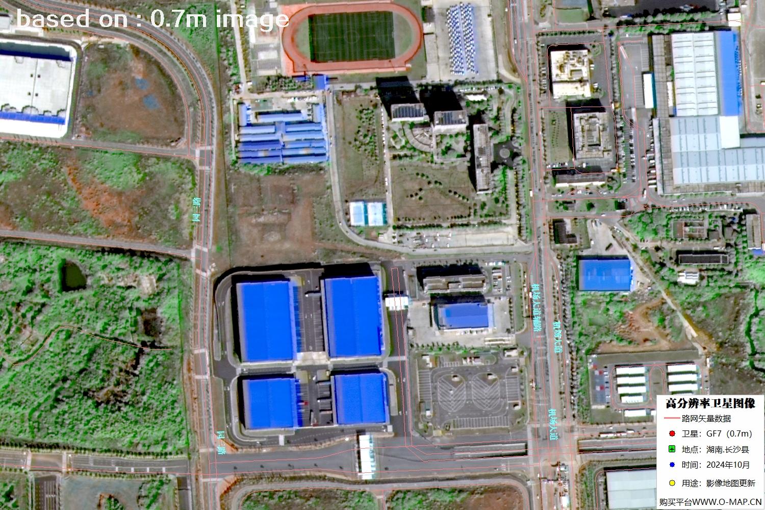高分七号2024年10月份拍摄的湖南省长沙县卫星图像