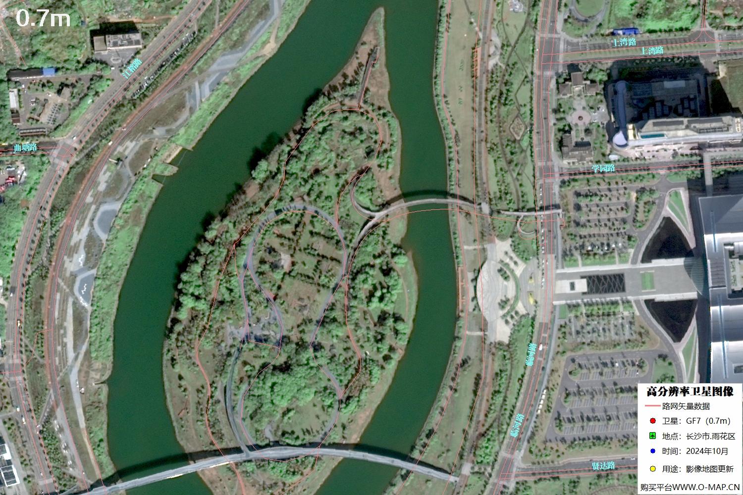 长沙市雨花区2024年高分七号卫星图像
