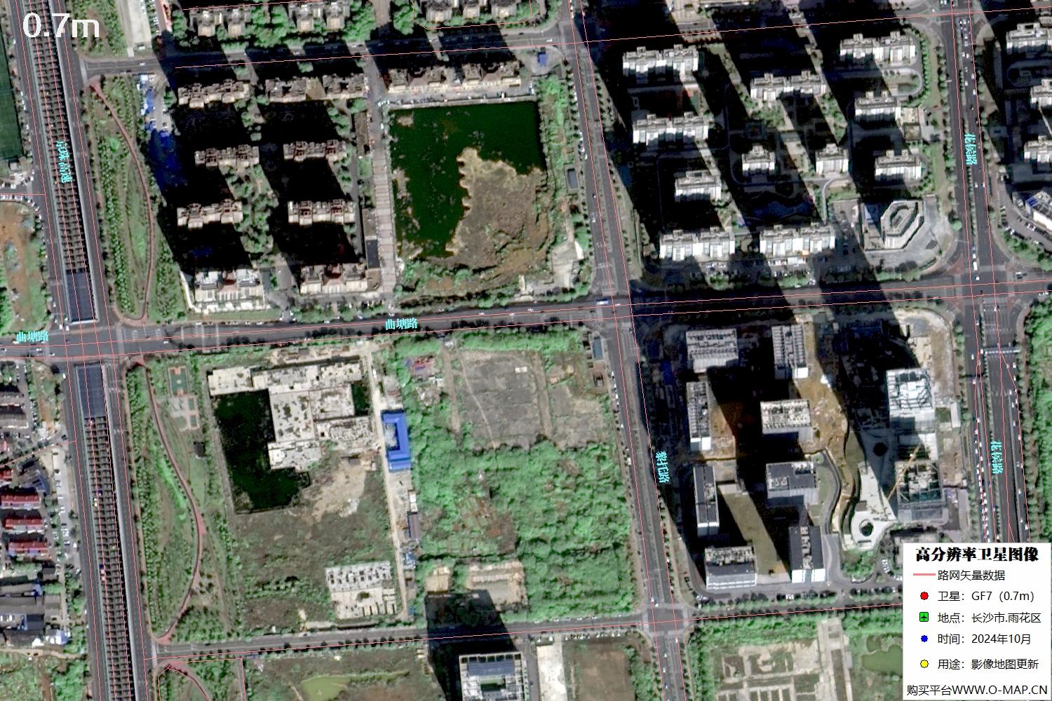 长沙市雨花区2024年高分七号卫星图像