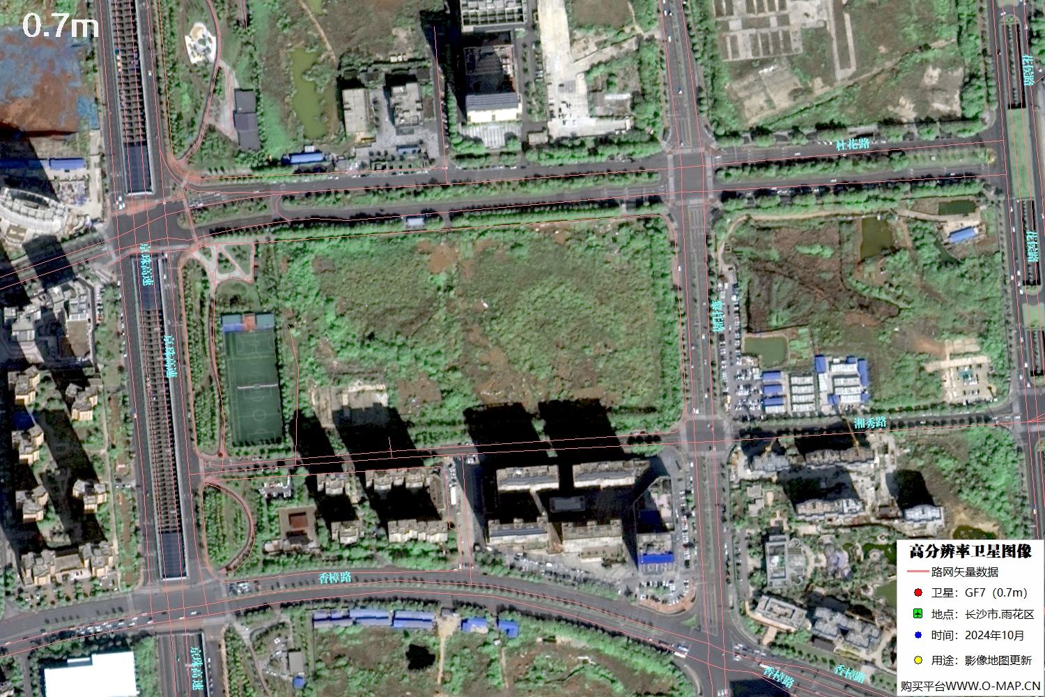 长沙市雨花区2024年高分七号卫星图像