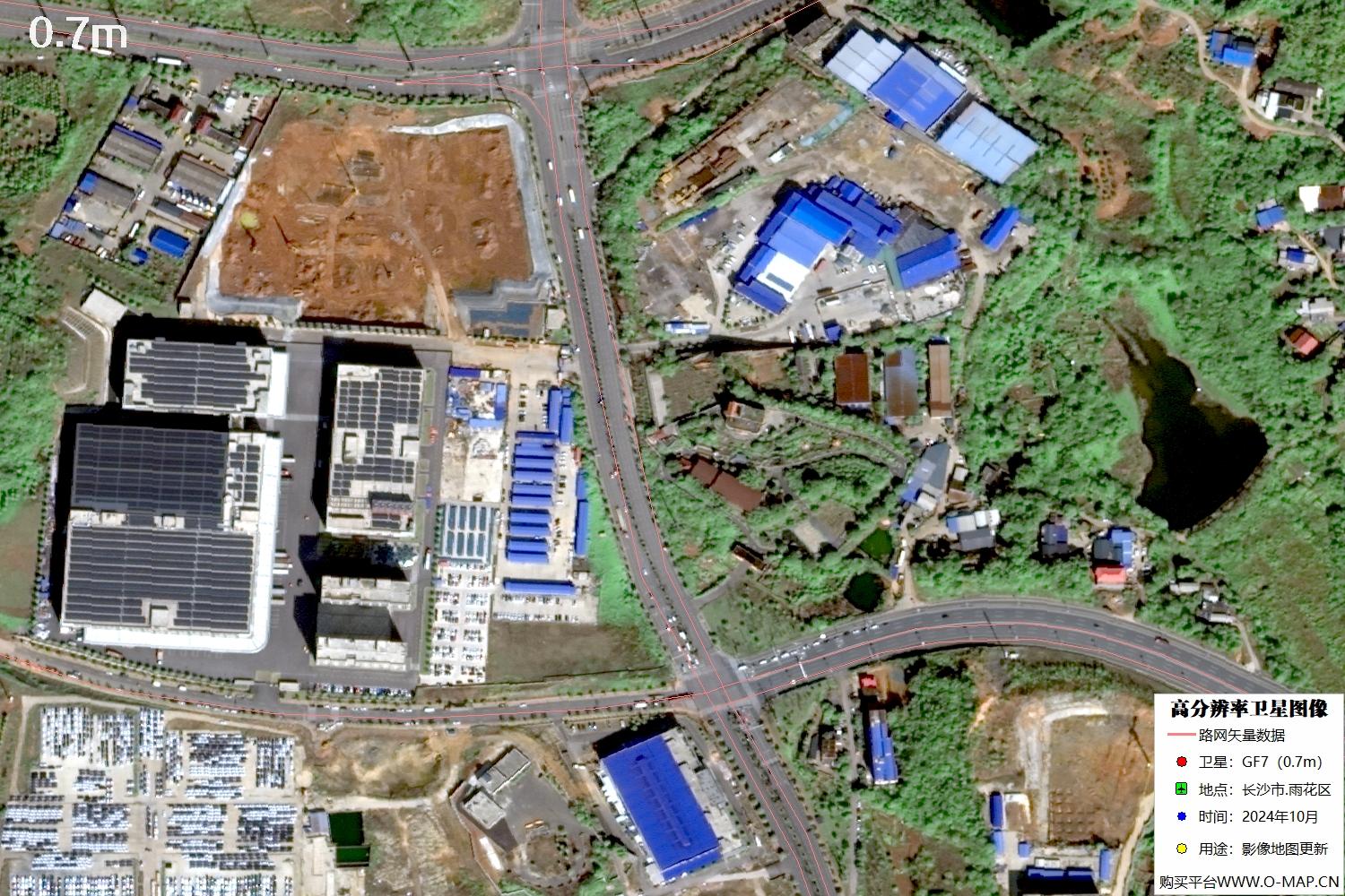 长沙市雨花区2024年高分七号卫星图像