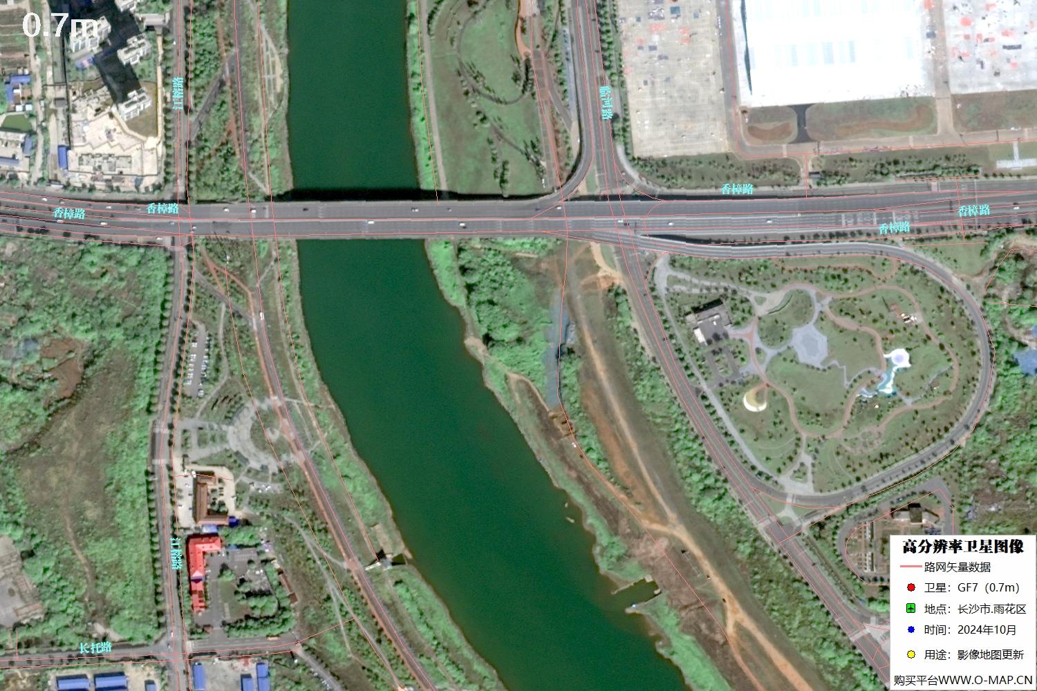 长沙市雨花区2024年高分七号卫星图像