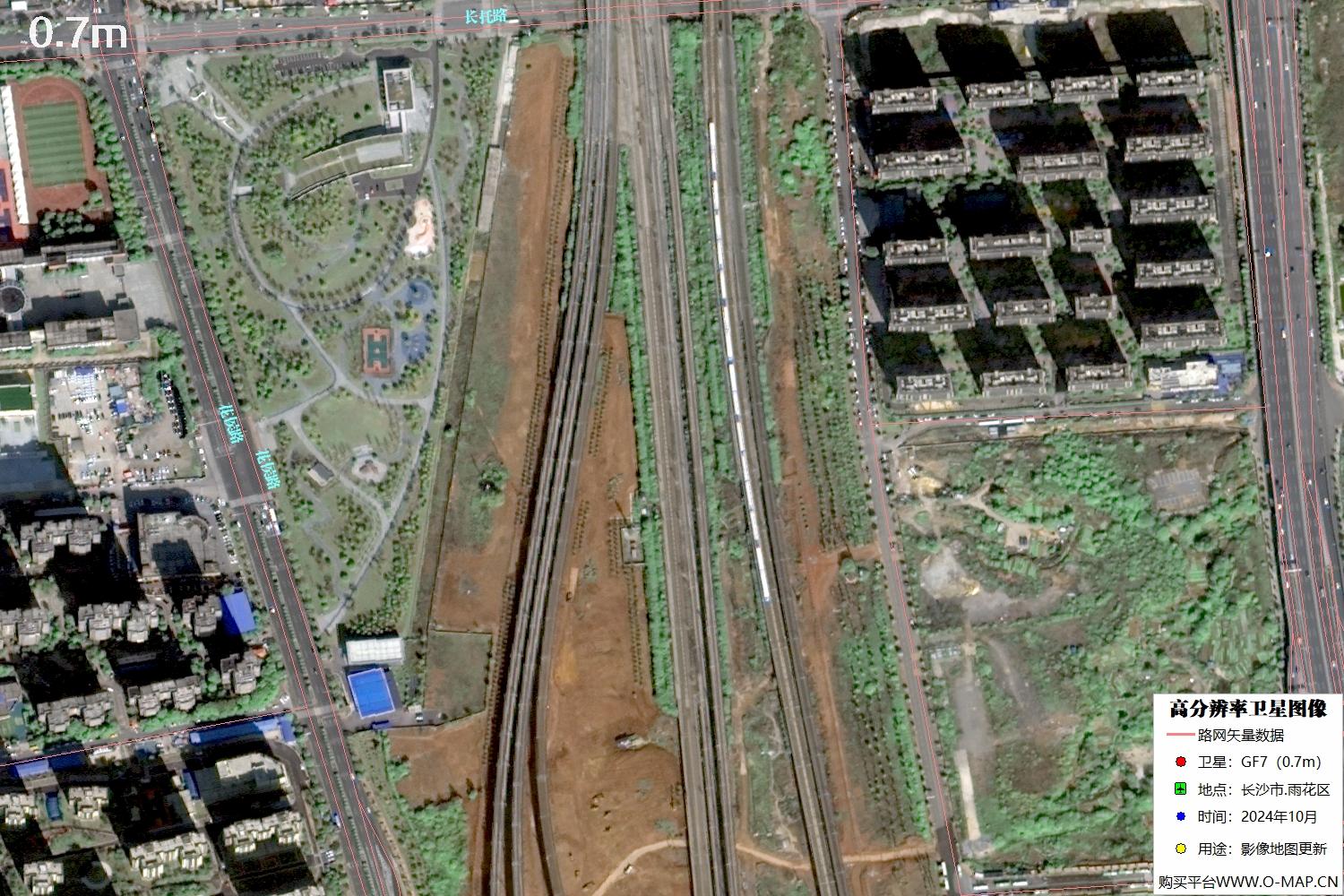 长沙市雨花区2024年高分七号卫星图像
