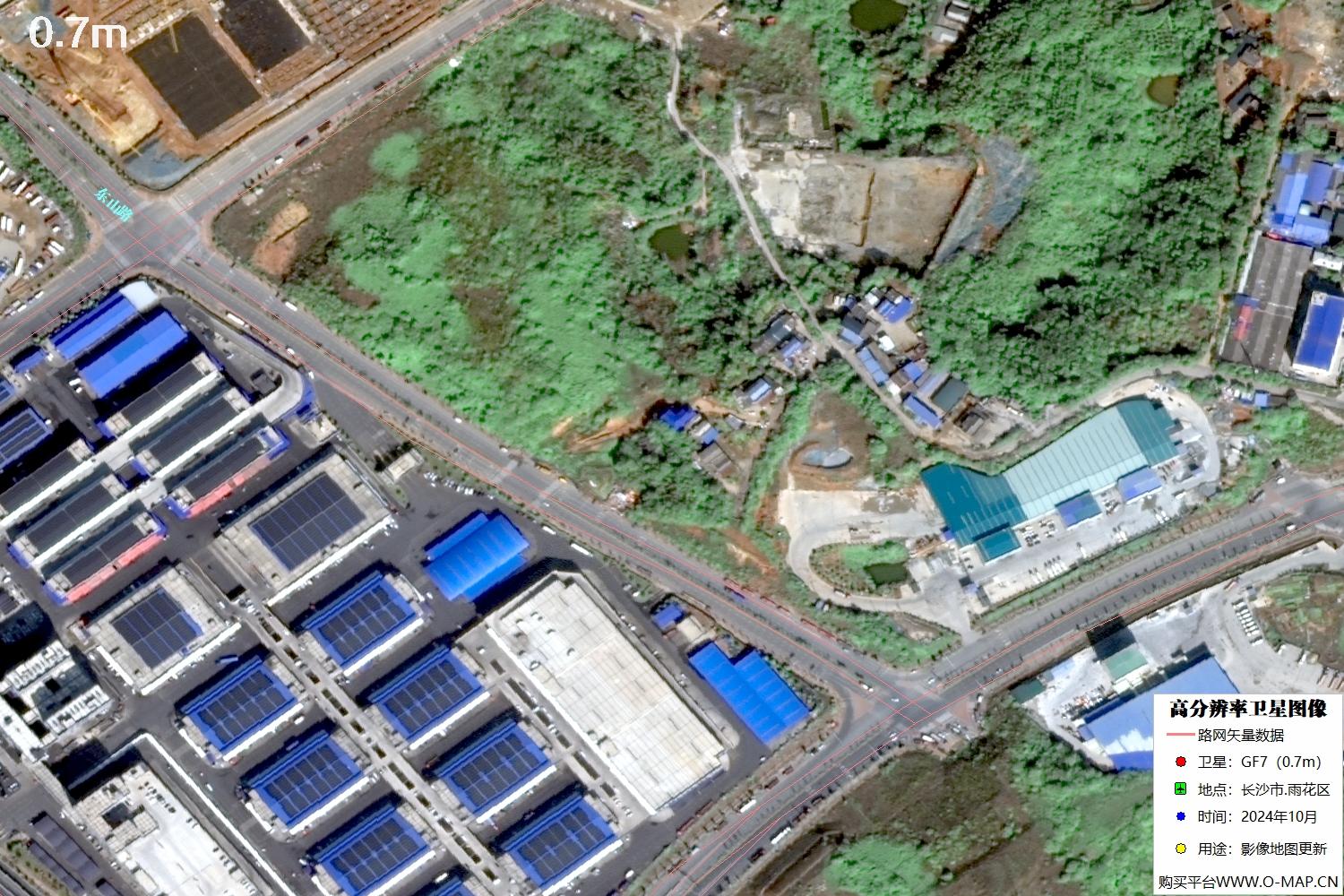 长沙市雨花区2024年高分七号卫星图像