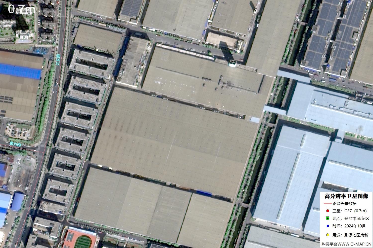 长沙市雨花区2024年高分七号卫星图像
