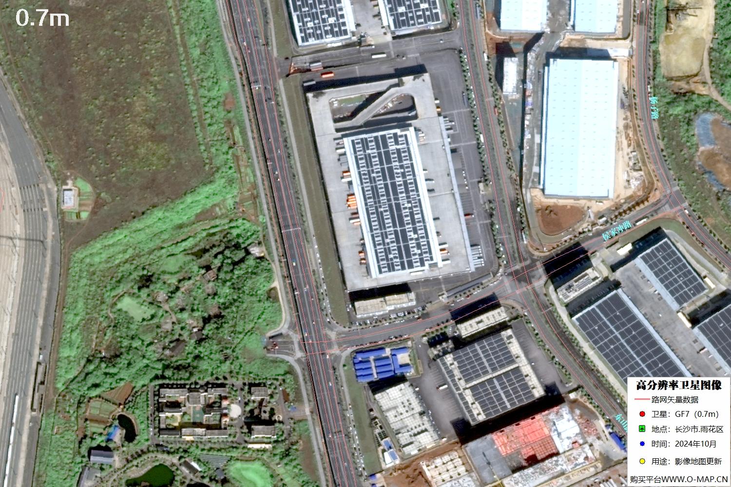 长沙市雨花区2024年高分七号卫星图像