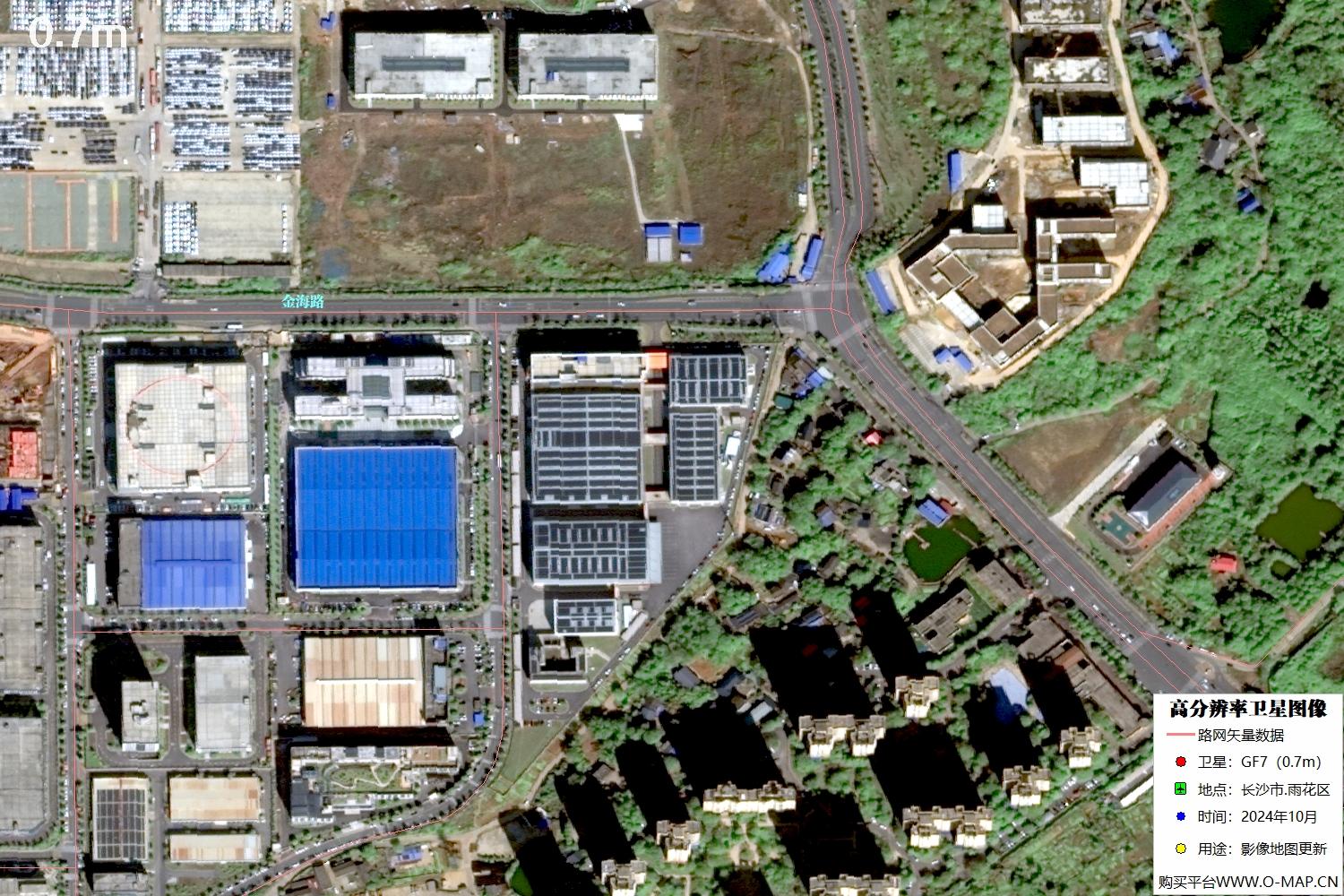 长沙市雨花区2024年高分七号卫星图像