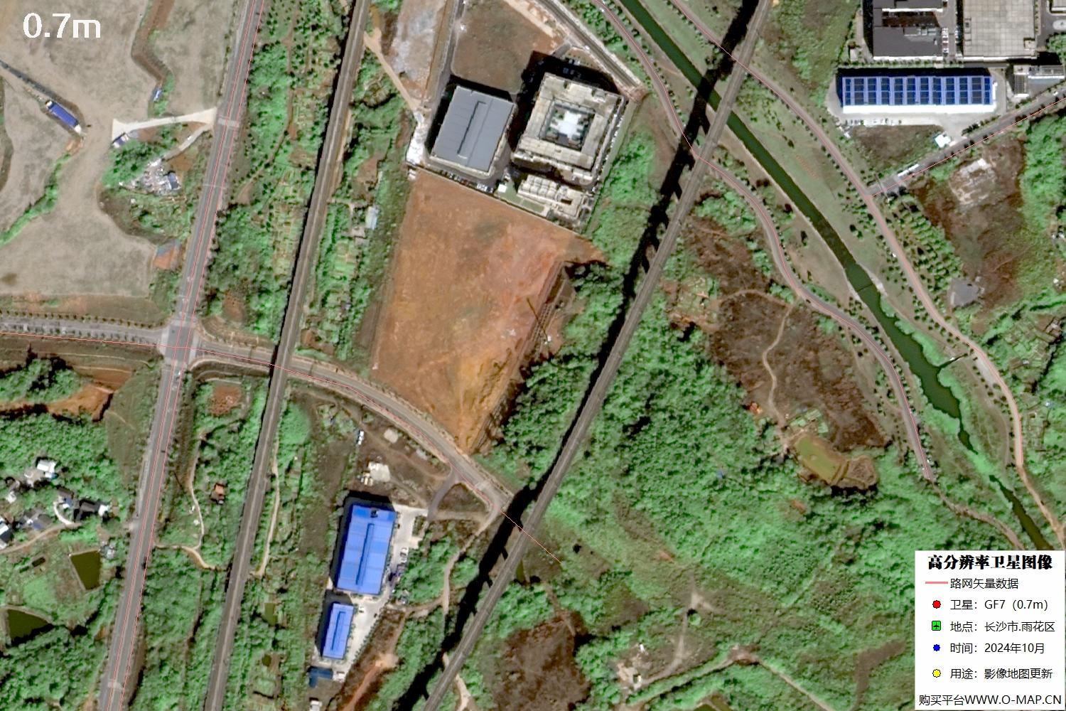 长沙市雨花区2024年高分七号卫星图像