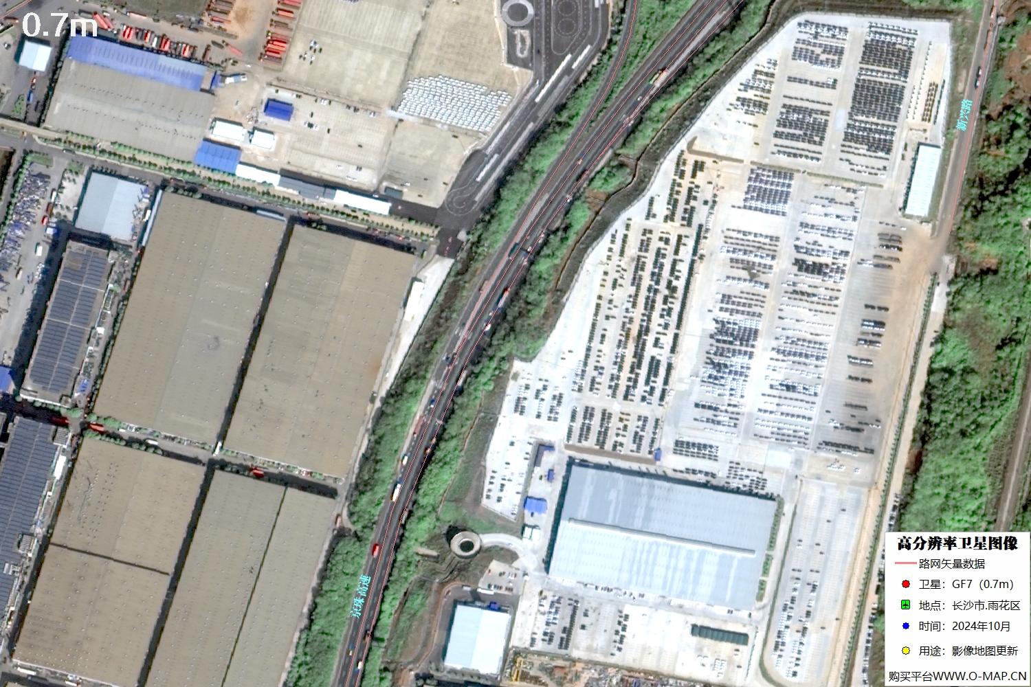 长沙市雨花区2024年高分七号卫星图像