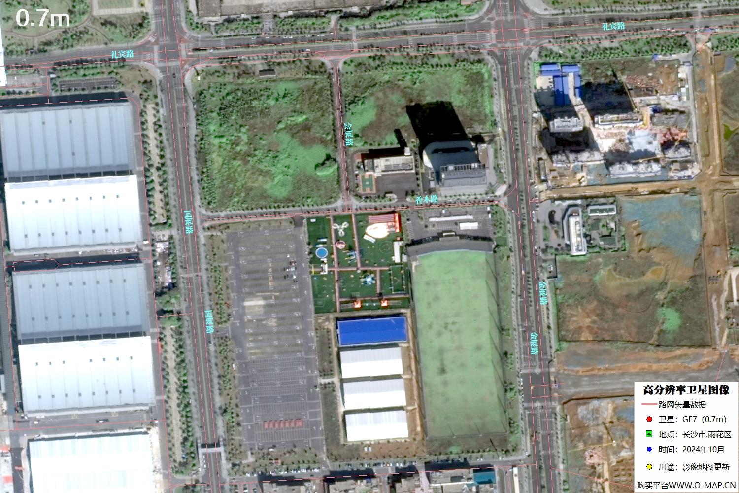 长沙市雨花区2024年高分七号卫星图像