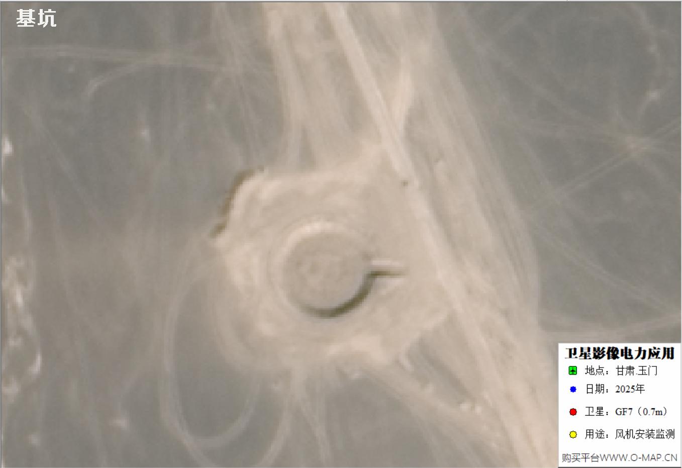 0.7米高分七号卫星拍摄的甘肃玉门风机安装过程卫星图像