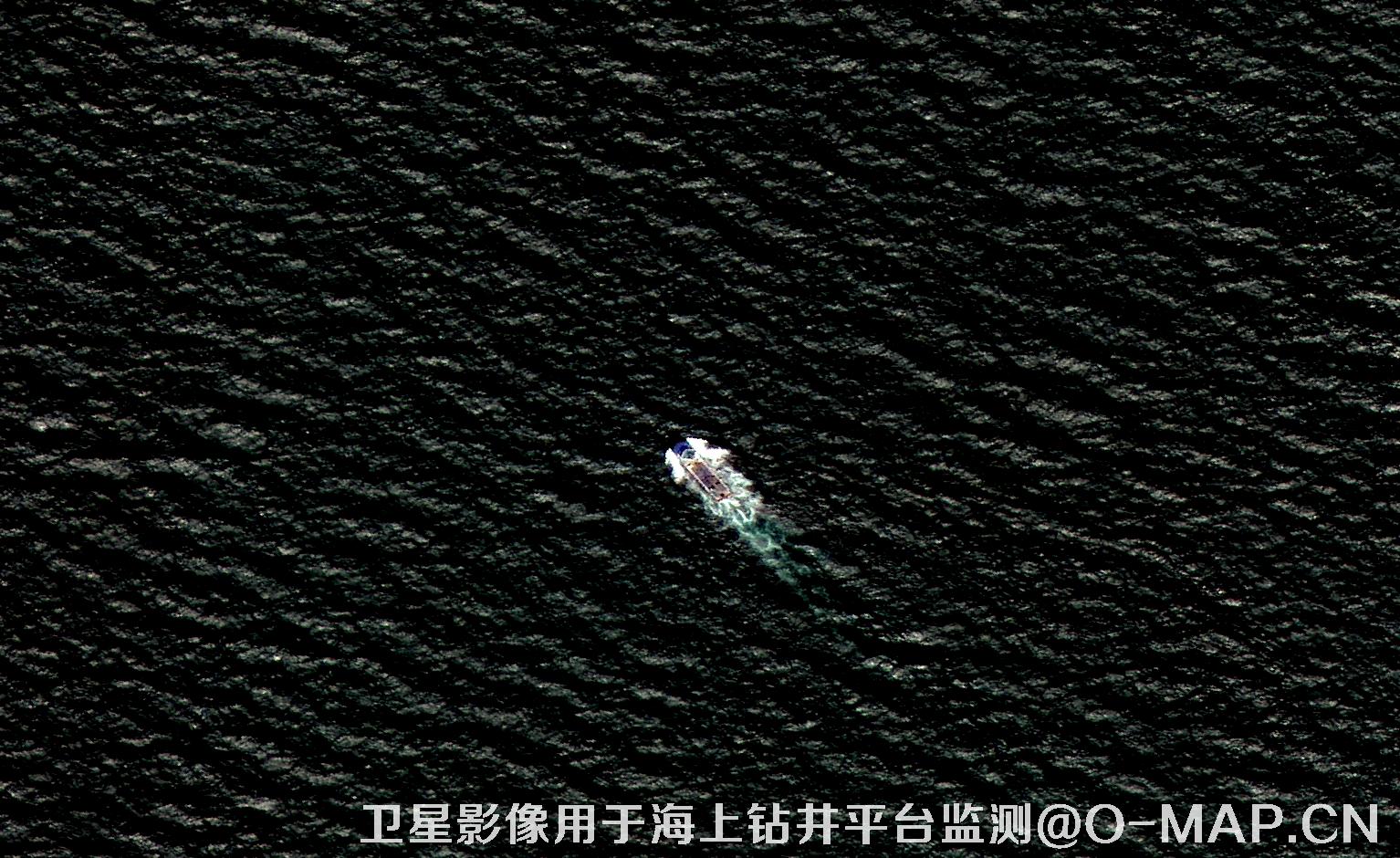 0.8米分辨率高分二号卫星影像用于海上石油钻井平台监测