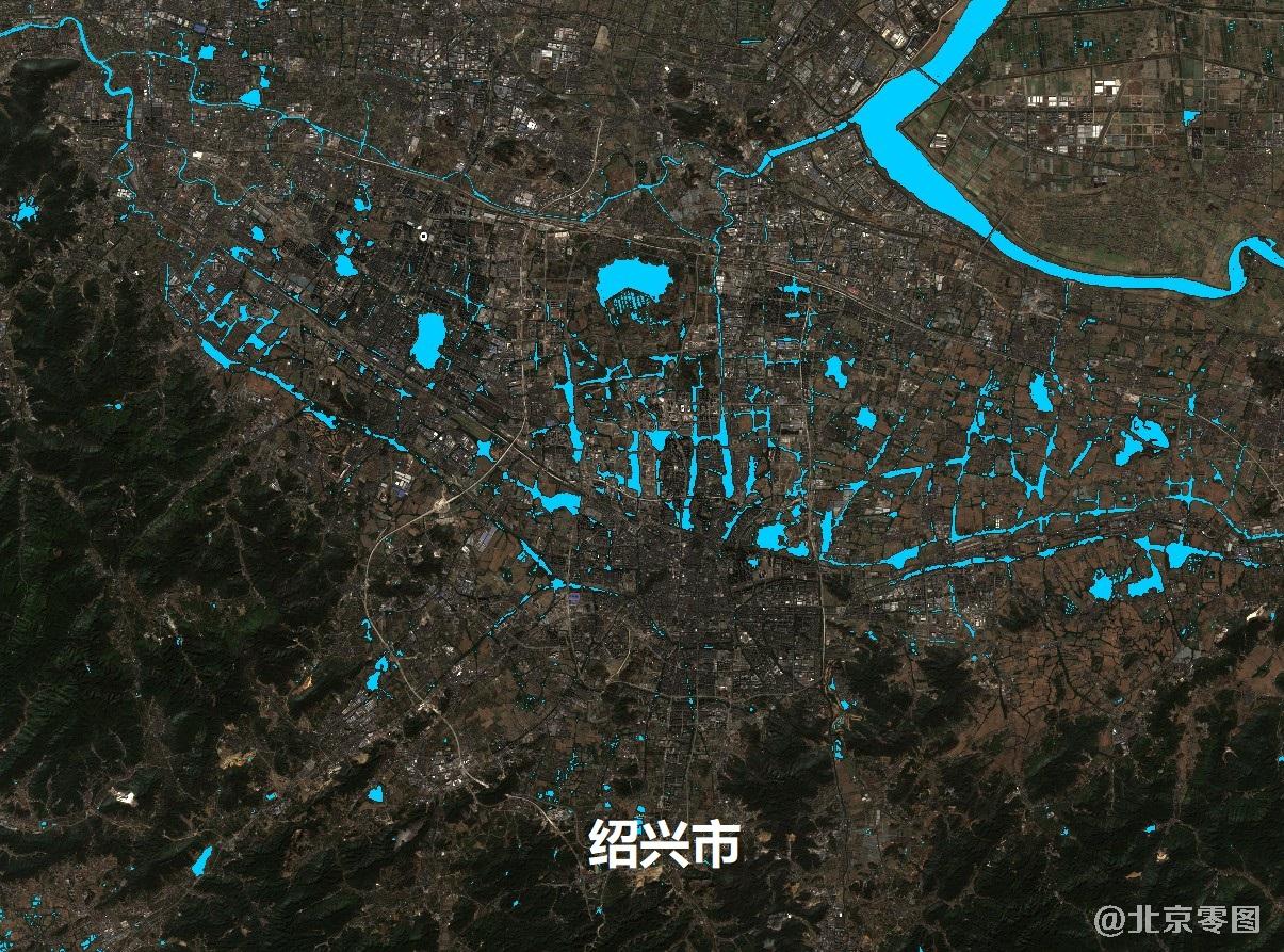 绍兴市NDWI水指数图