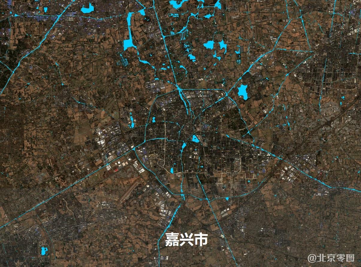嘉兴市NDWI水指数图