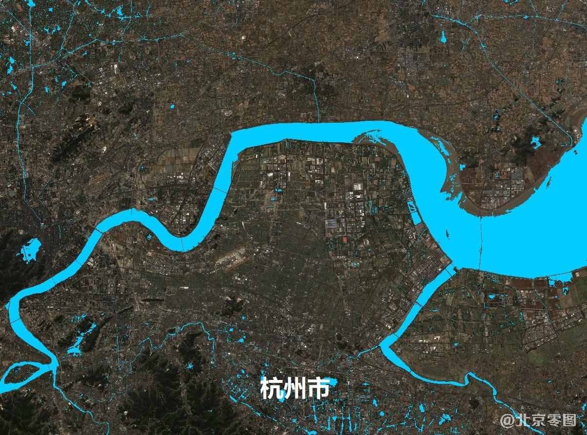 杭州市NDWI水指数图