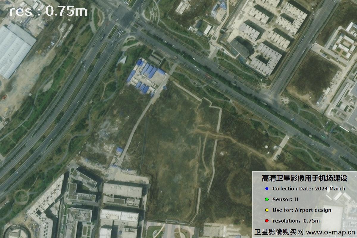 吉林一号卫星2024年拍摄的0.75米分辨率机场卫星图像