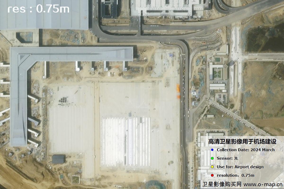吉林一号卫星2024年拍摄的0.75米分辨率机场卫星图像