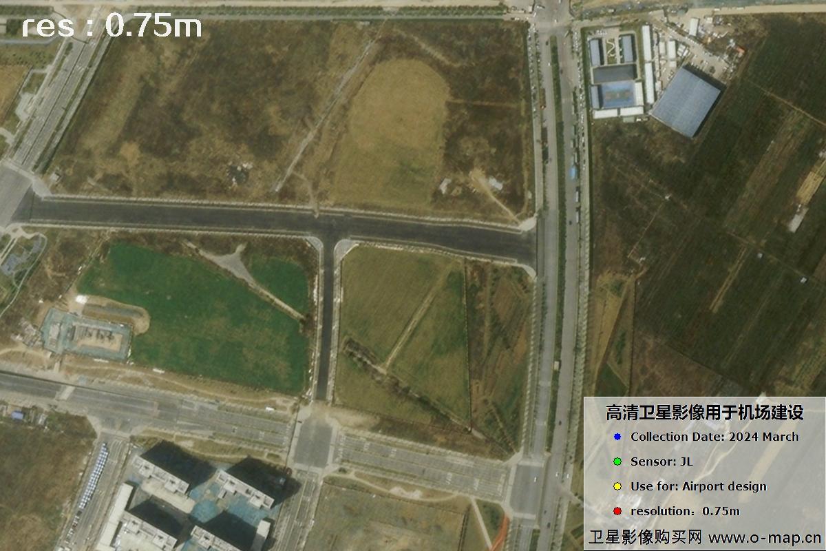 吉林一号卫星2024年拍摄的0.75米分辨率机场卫星图像