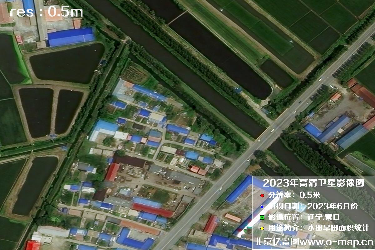 辽宁省营口市灌区2023年6月份0.5米卫星影像图