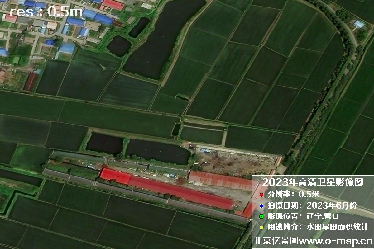 辽宁省营口市灌区2023年6月份0.5米卫星影像图