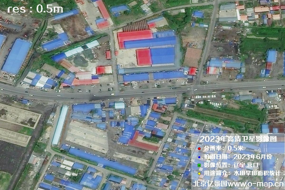 辽宁省营口市灌区2023年6月份0.5米卫星影像图