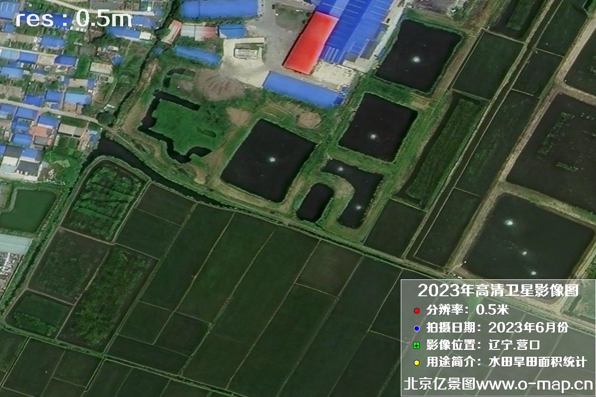 辽宁省营口市灌区2023年6月份0.5米卫星影像图
