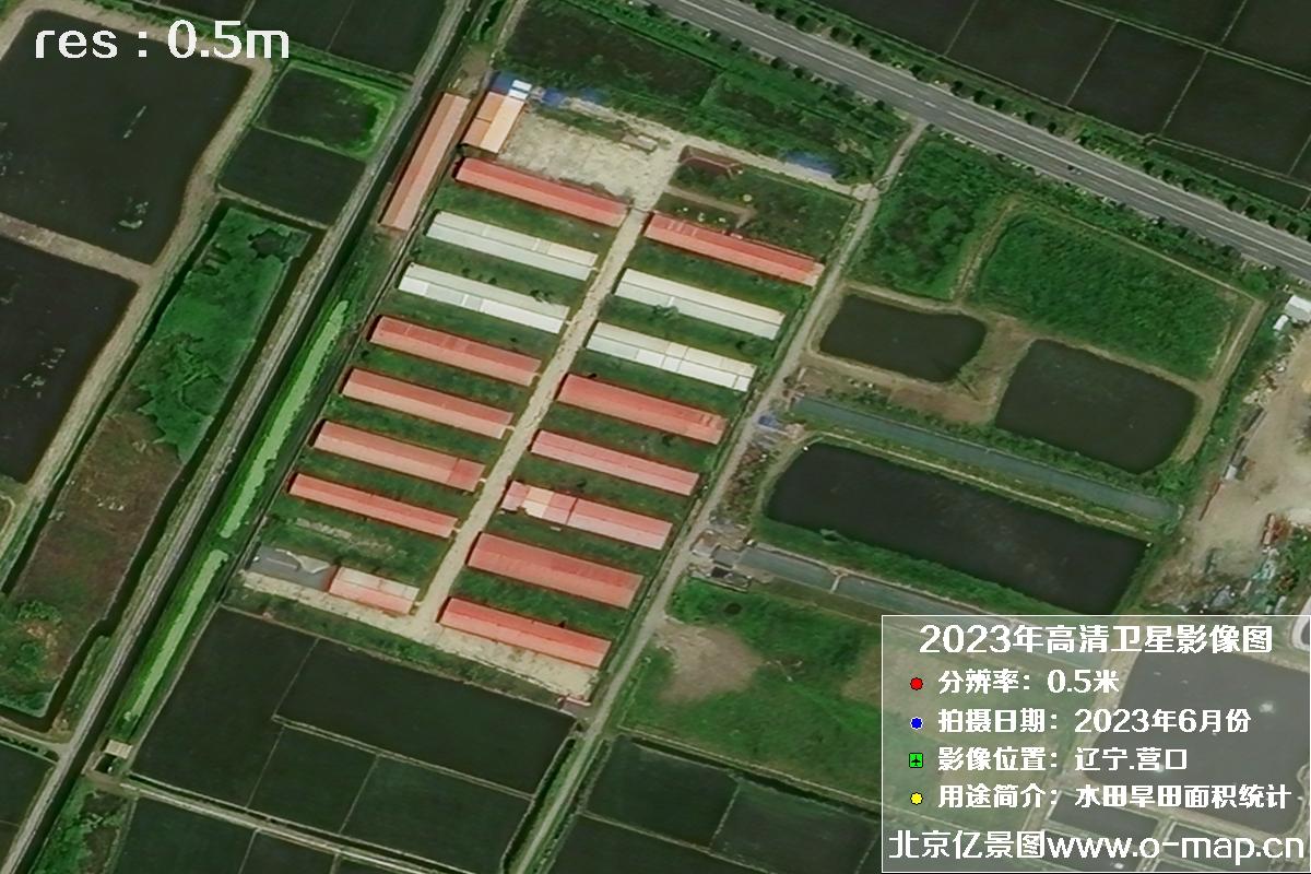 辽宁省营口市灌区2023年6月份0.5米卫星影像图