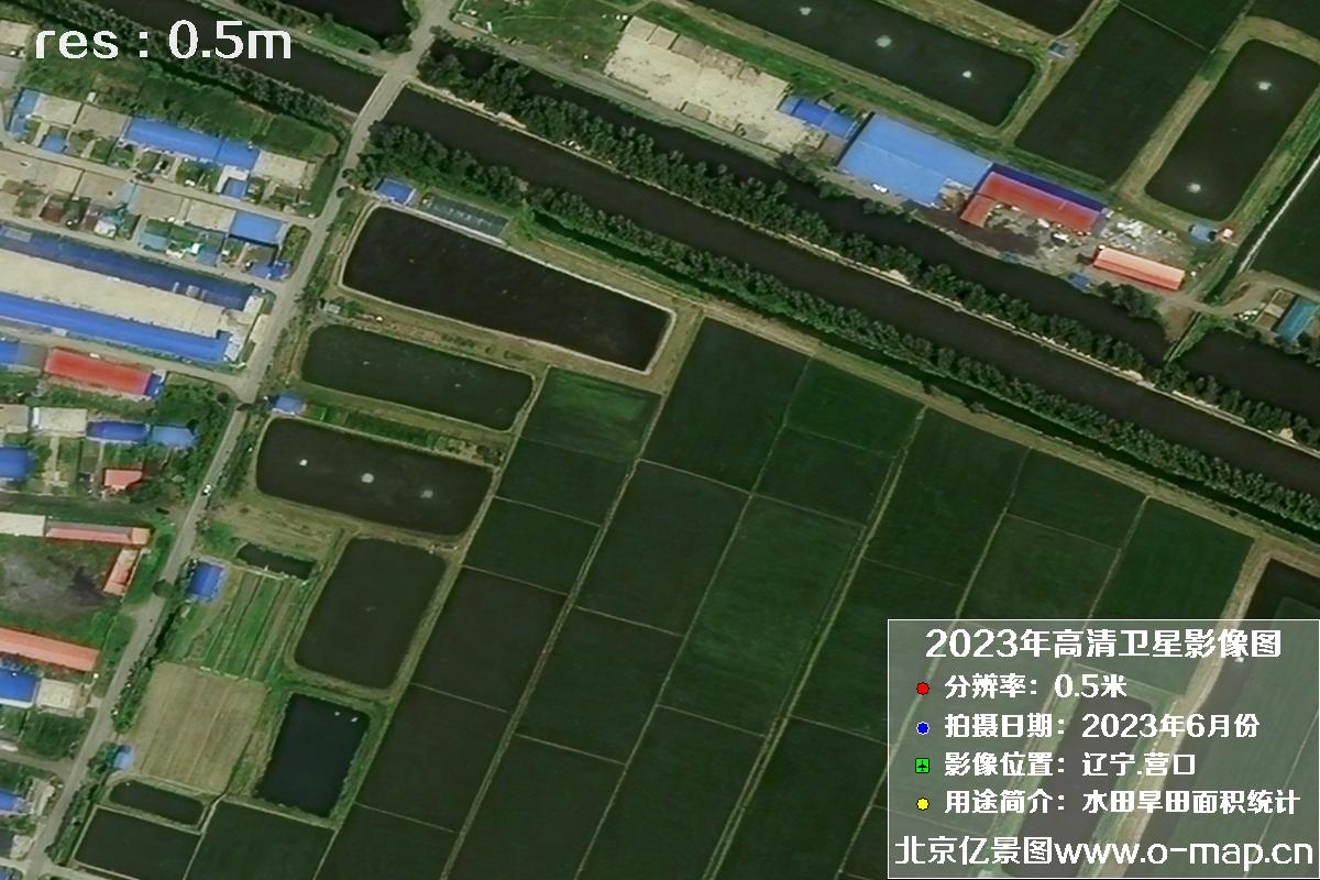 辽宁省营口市灌区2023年6月份0.5米卫星影像图