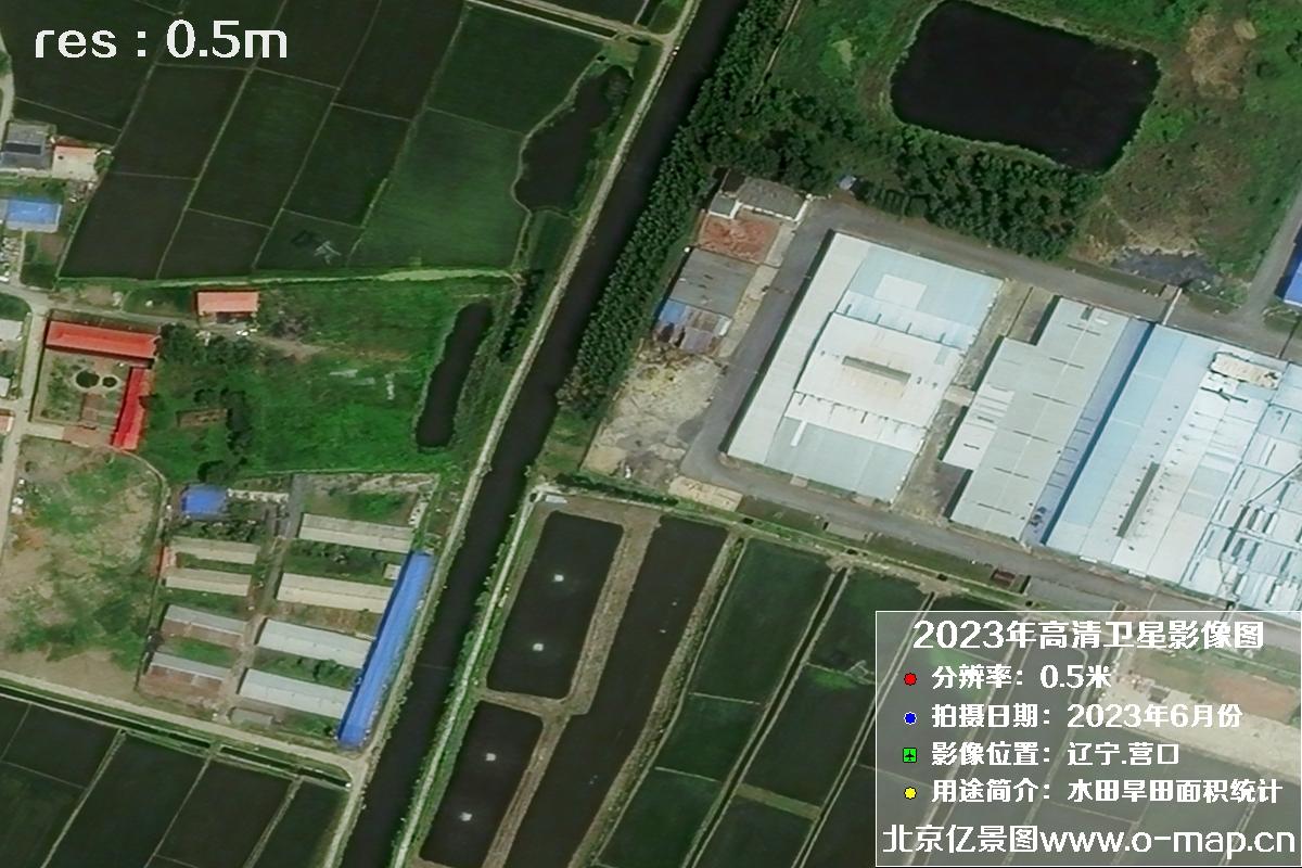 辽宁省营口市灌区2023年6月份0.5米卫星影像图