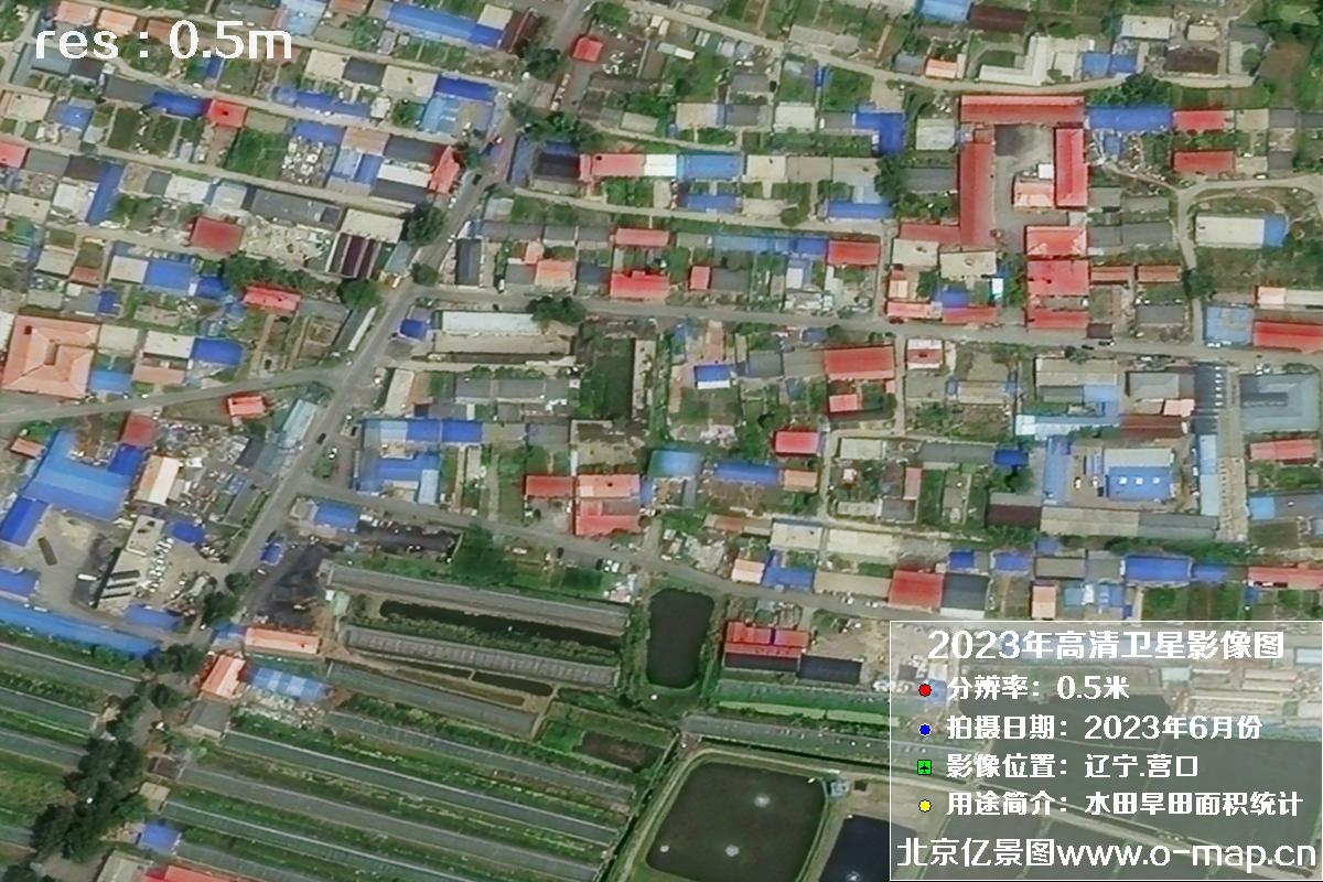 辽宁省营口市灌区2023年6月份0.5米卫星影像图