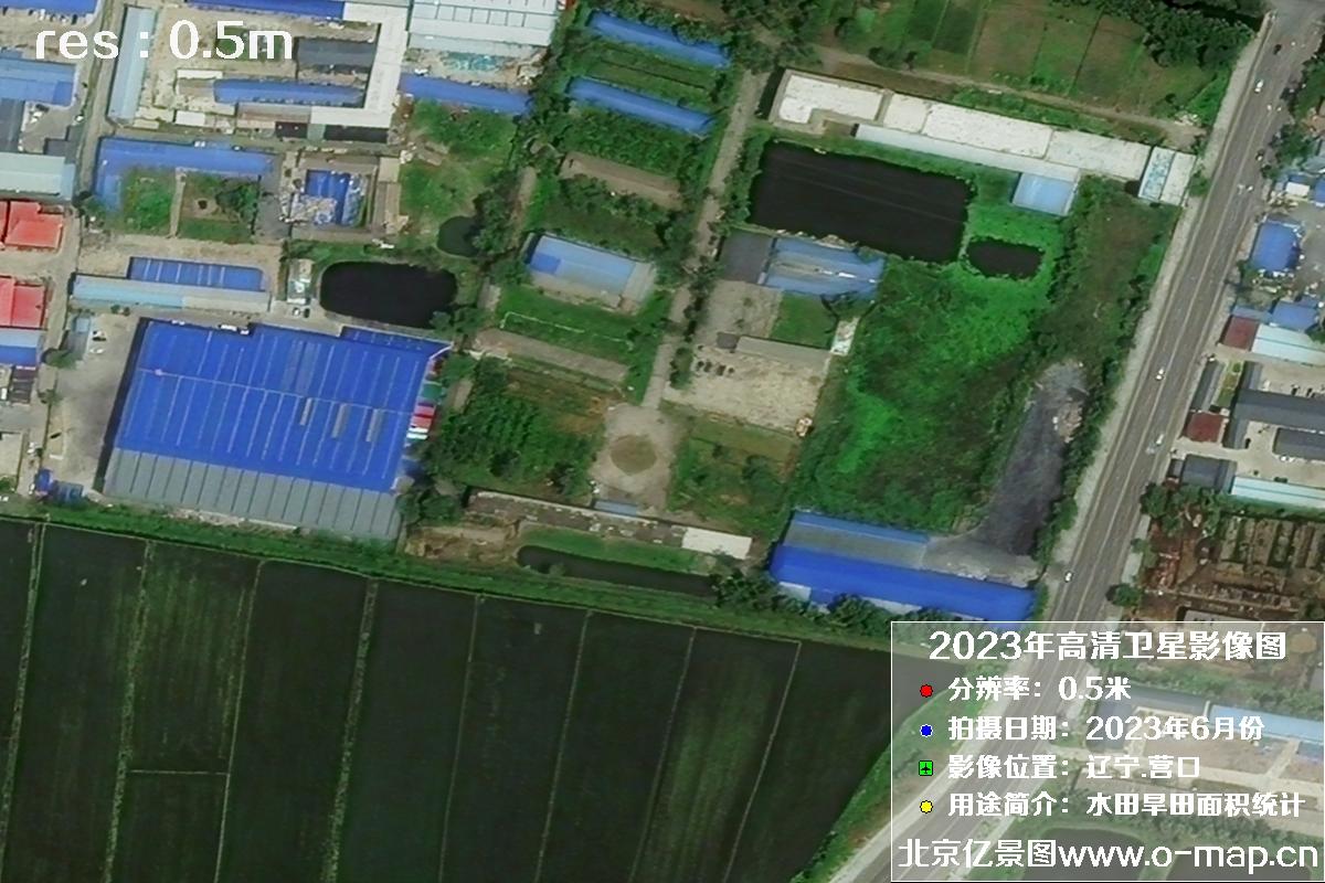 辽宁省营口市灌区2023年6月份0.5米卫星影像图