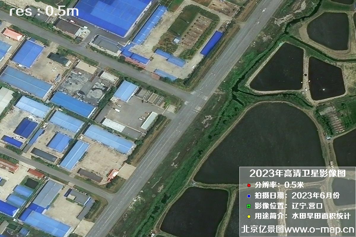 辽宁省营口市灌区2023年6月份0.5米卫星影像图