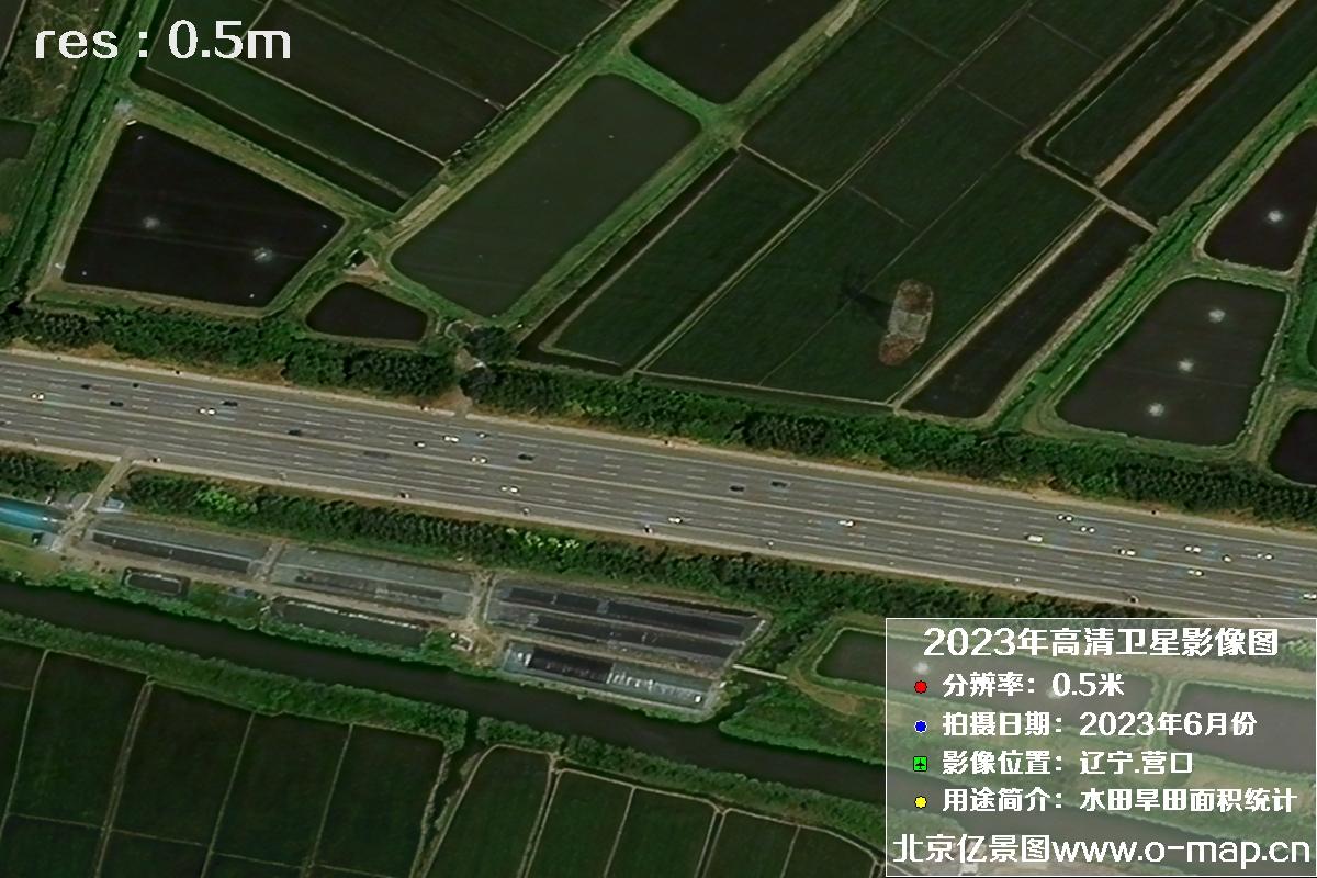 辽宁省营口市灌区2023年6月份0.5米卫星影像图