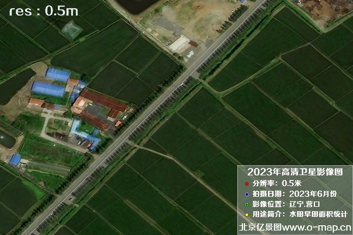 辽宁省营口市灌区2023年6月份0.5米卫星影像图