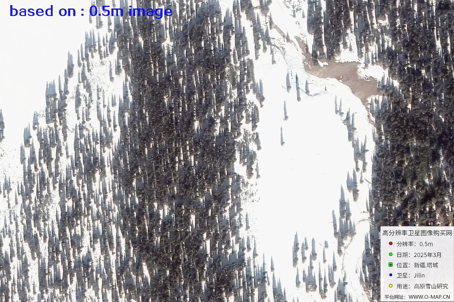 新疆塔城雪山2025年0.5米吉林一号卫星图像