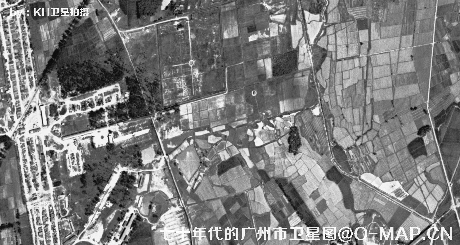 广东省广州市七十年代锁眼卫星高清历史图像