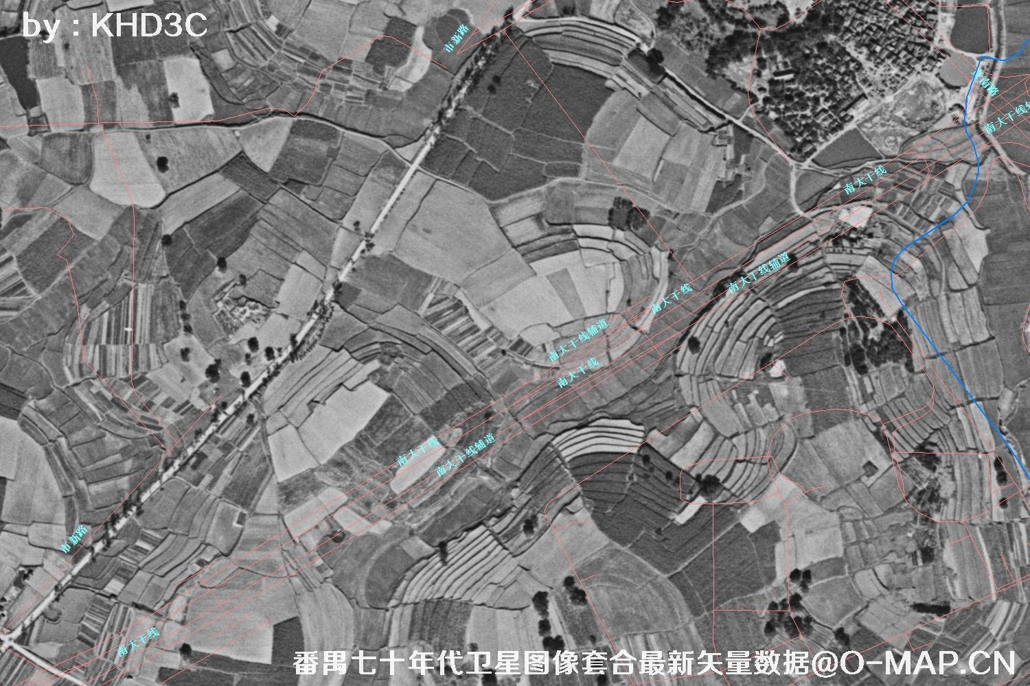 广东省番禺区七十年代历史卫星图像&Keyhole锁眼卫星图像