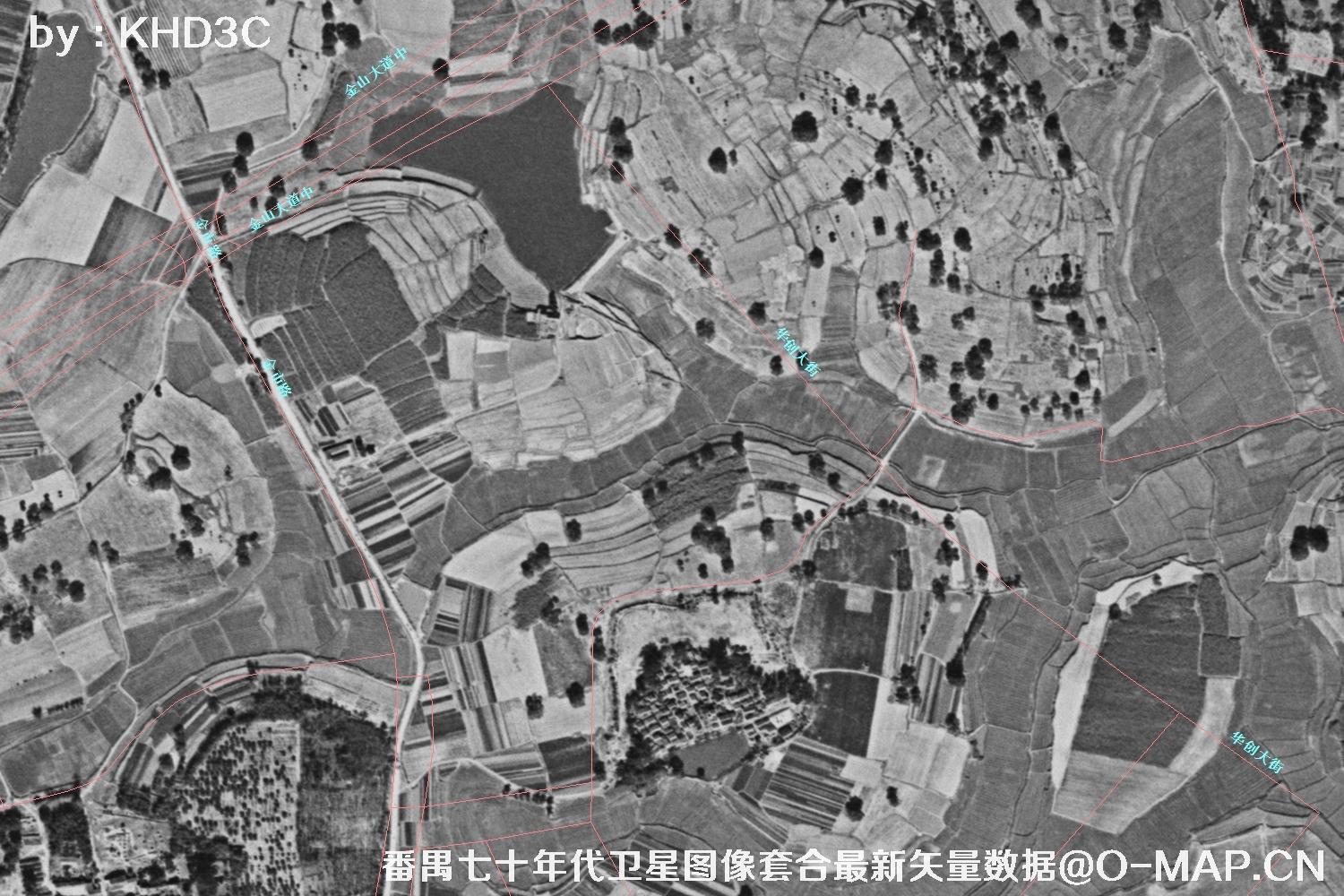 广东省番禺区七十年代历史卫星图像&Keyhole锁眼卫星图像